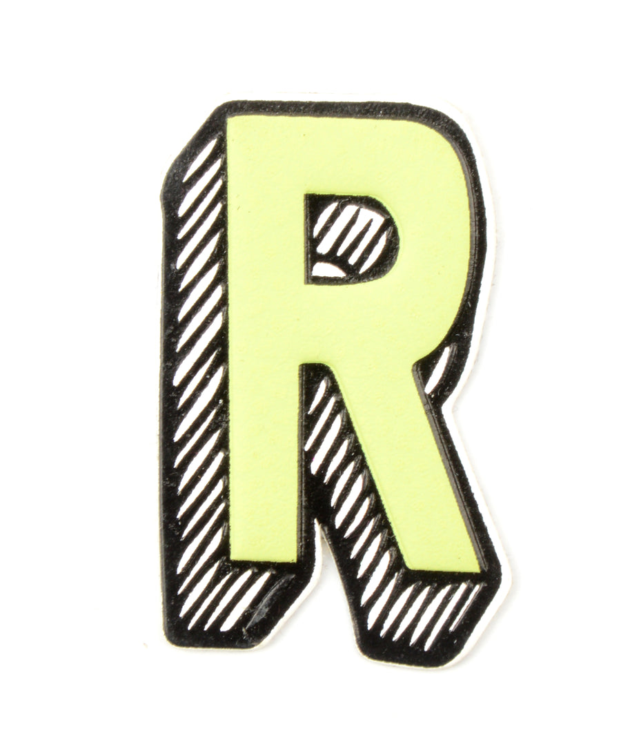 R betű alakú matrica