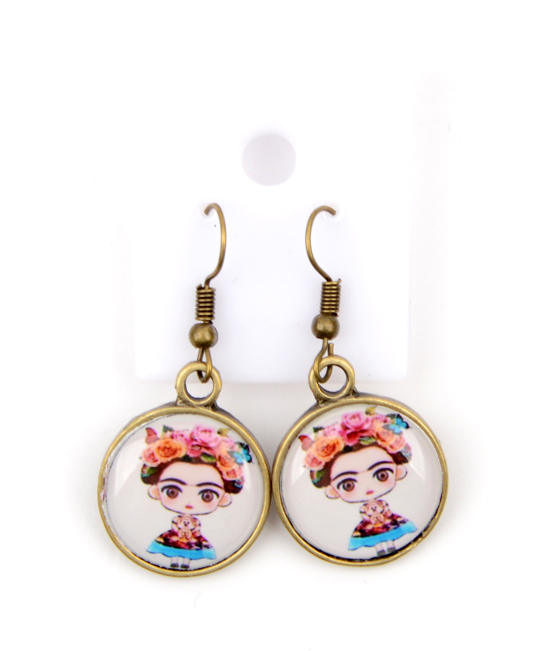 Közepes fülbevaló - Frida Kahlo IV Közepes fülbevaló - Frida Kahlo IV