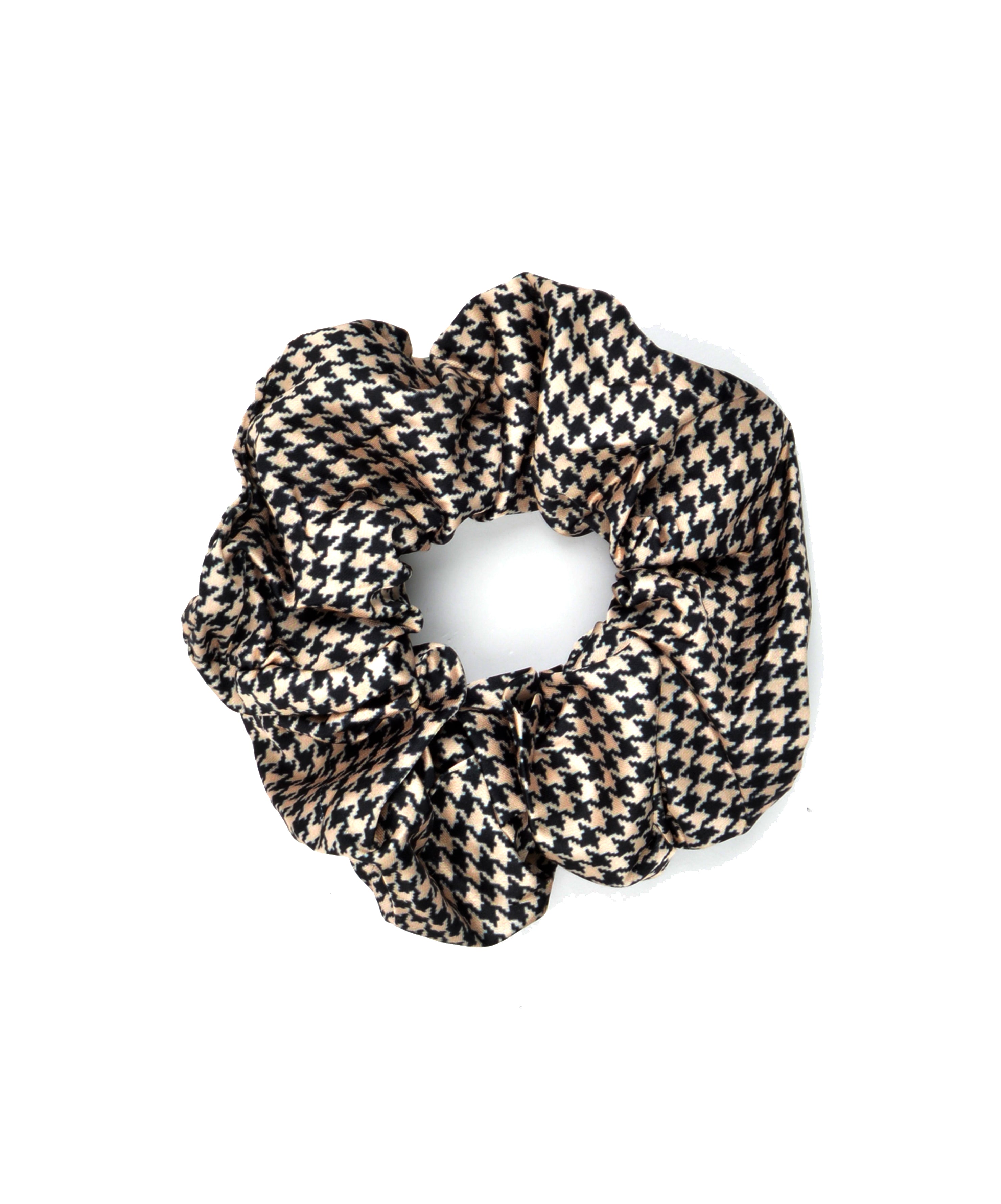Pepita scrunchie - Rózsaszín-fekete Pepita scrunchie - Rózsaszín-fekete