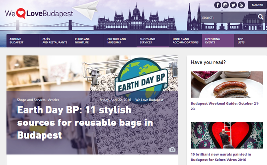 We Love Budapest: A Föld napja Budapesten: 11 hely, ahol újrahasználható táskákat találsz