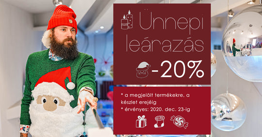 Ünnepi leárazás / - 20% a megjelölt termékekre