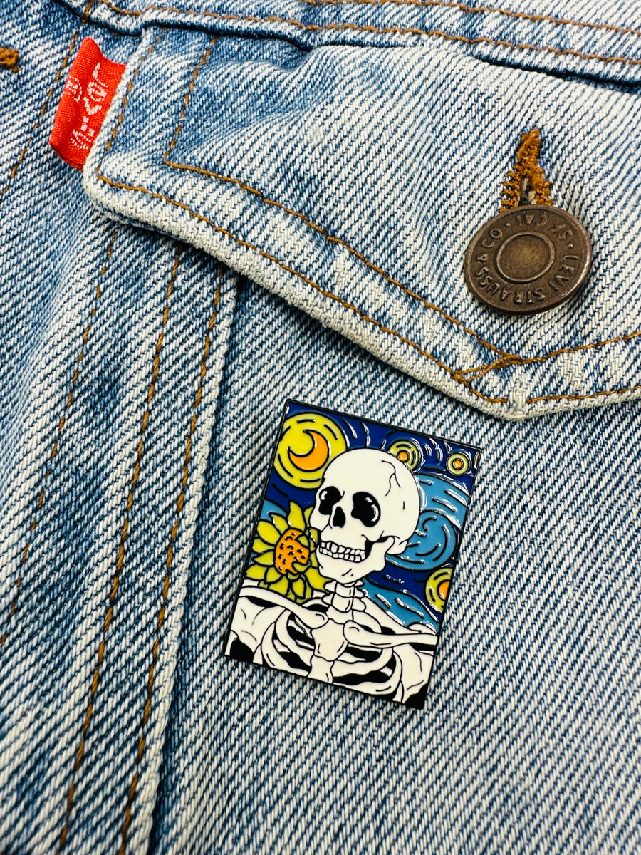 Pin - Van Gogh Skeleton II