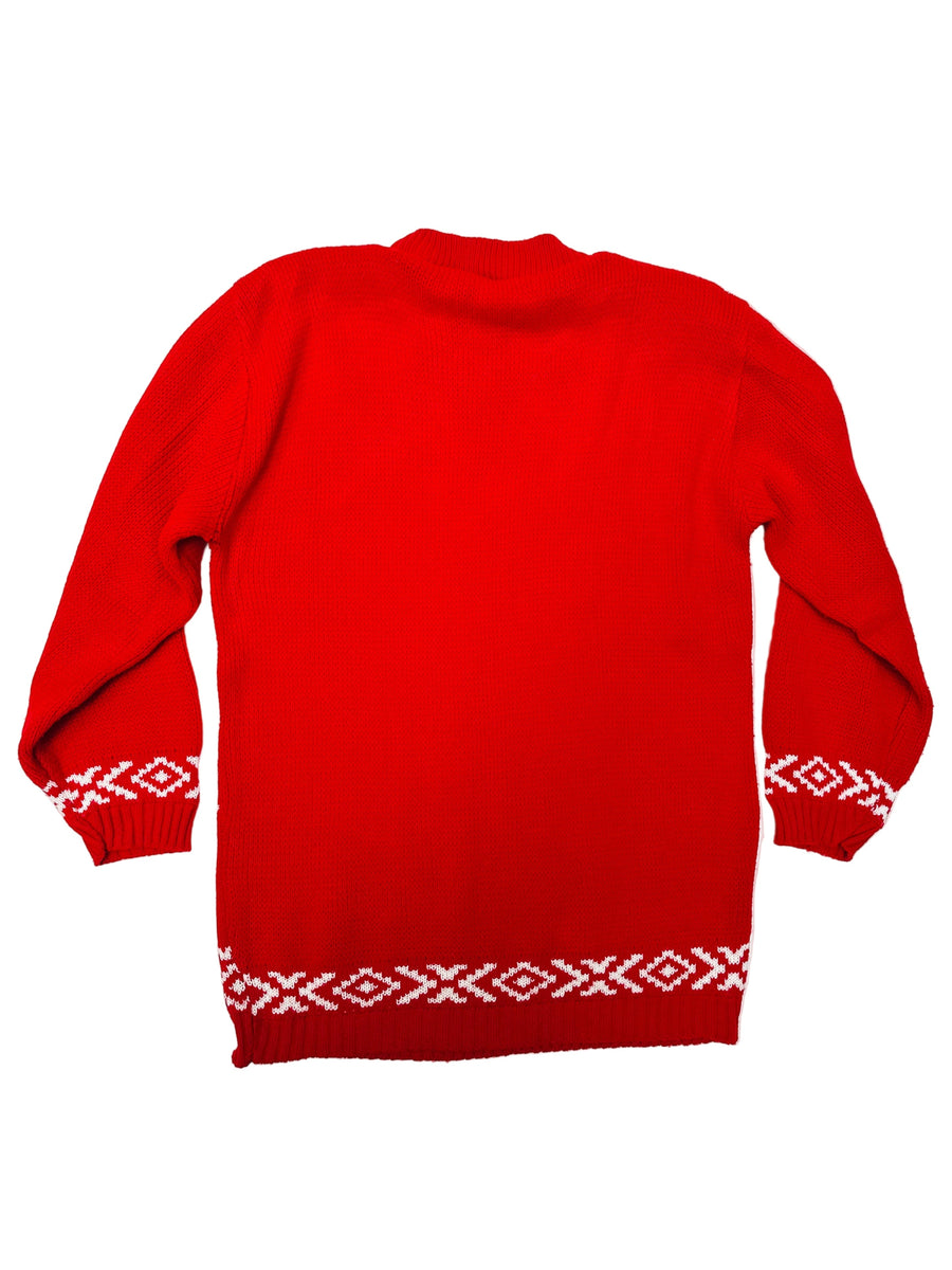 Ez a pulóver, egy használt darab a Szputnyik Shop gondosan válogatott vintage kollekciójából, amely már őrzi a karácsony varázslatos hangulatát. Ajándékozd meg a bolygót azzal, hogy idén egy preloved darabot vásárolsz!