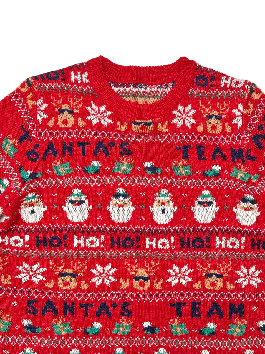 Vintage karácsonyi pulóver - Santa’s Team