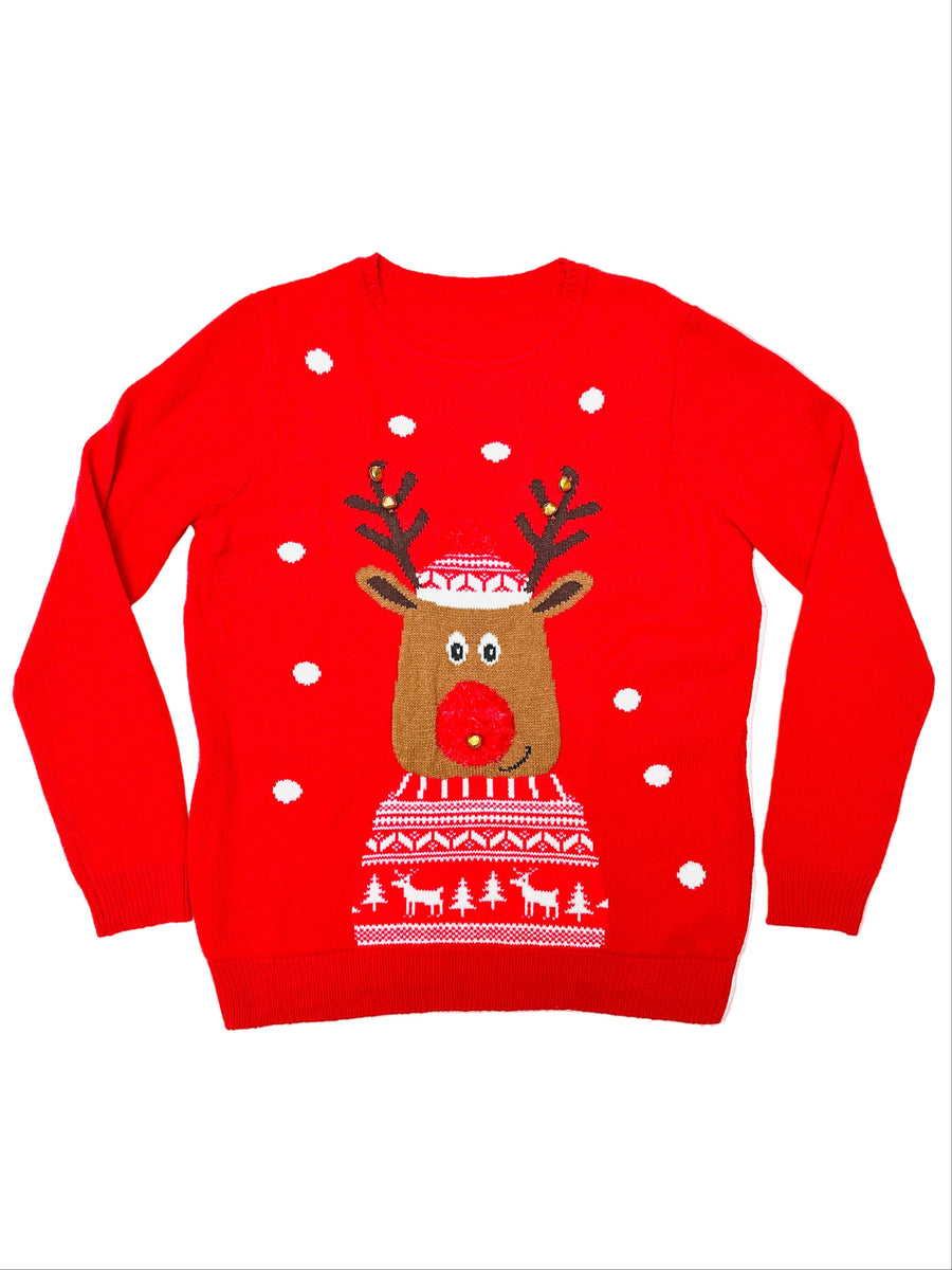 Ez a pulóver, egy használt darab a Szputnyik Shop gondosan válogatott vintage kollekciójából, amely már őrzi a karácsony varázslatos hangulatát. Ajándékozd meg a bolygót azzal, hogy idén egy preloved darabot vásárolsz!