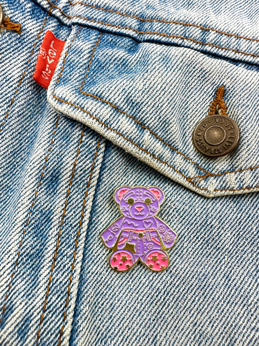 Pin - Purple Teddy Bear