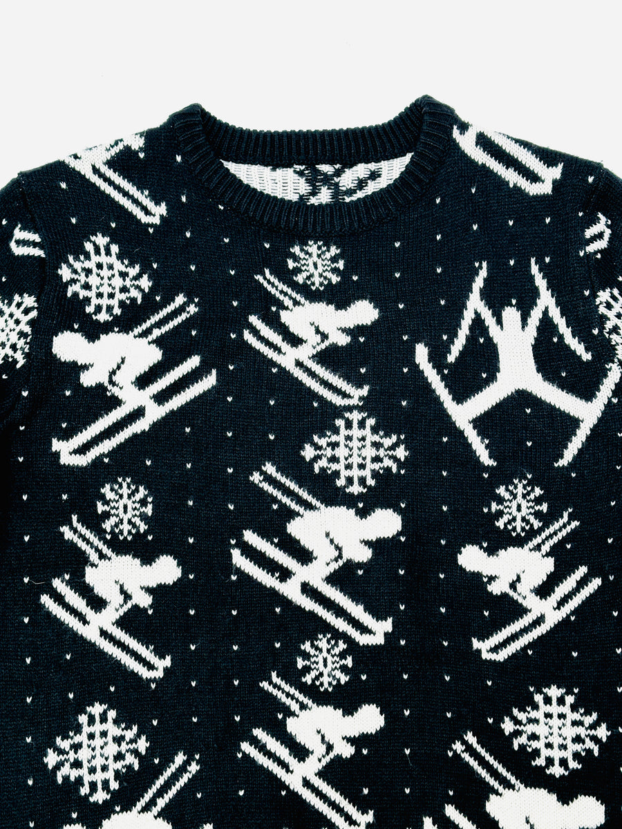 Vintage karácsonyi pulóver - Síelők