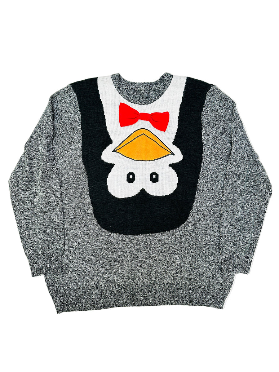 Vintage karácsonyi pulóver - Nyakkendős Pingvin II