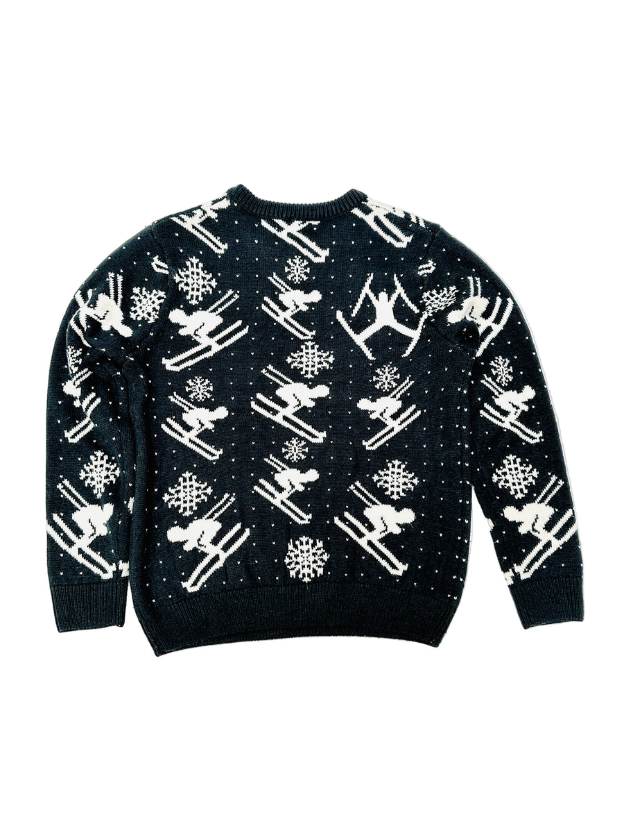 Vintage karácsonyi pulóver - Síelők