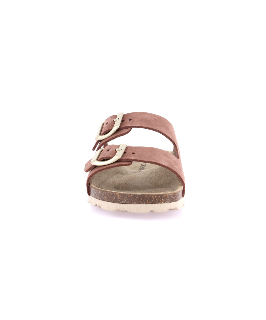 Grünland double strap women's slippers - Rosa Antico