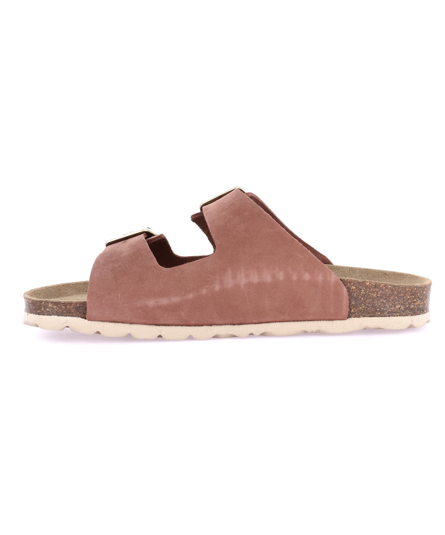 Grünland double strap women's slippers - Rosa Antico