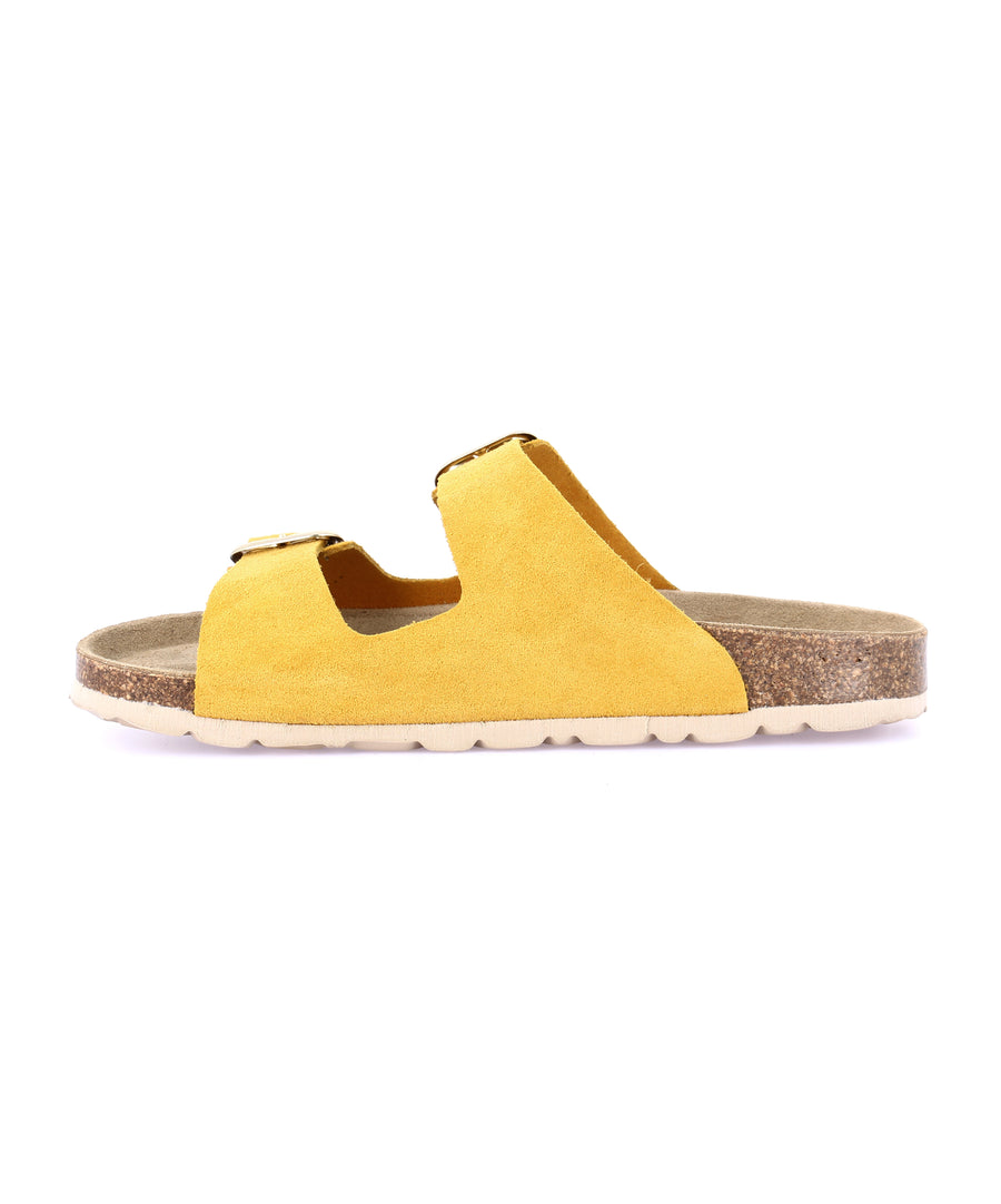 Grünland double strap women's slippers - Ocra
