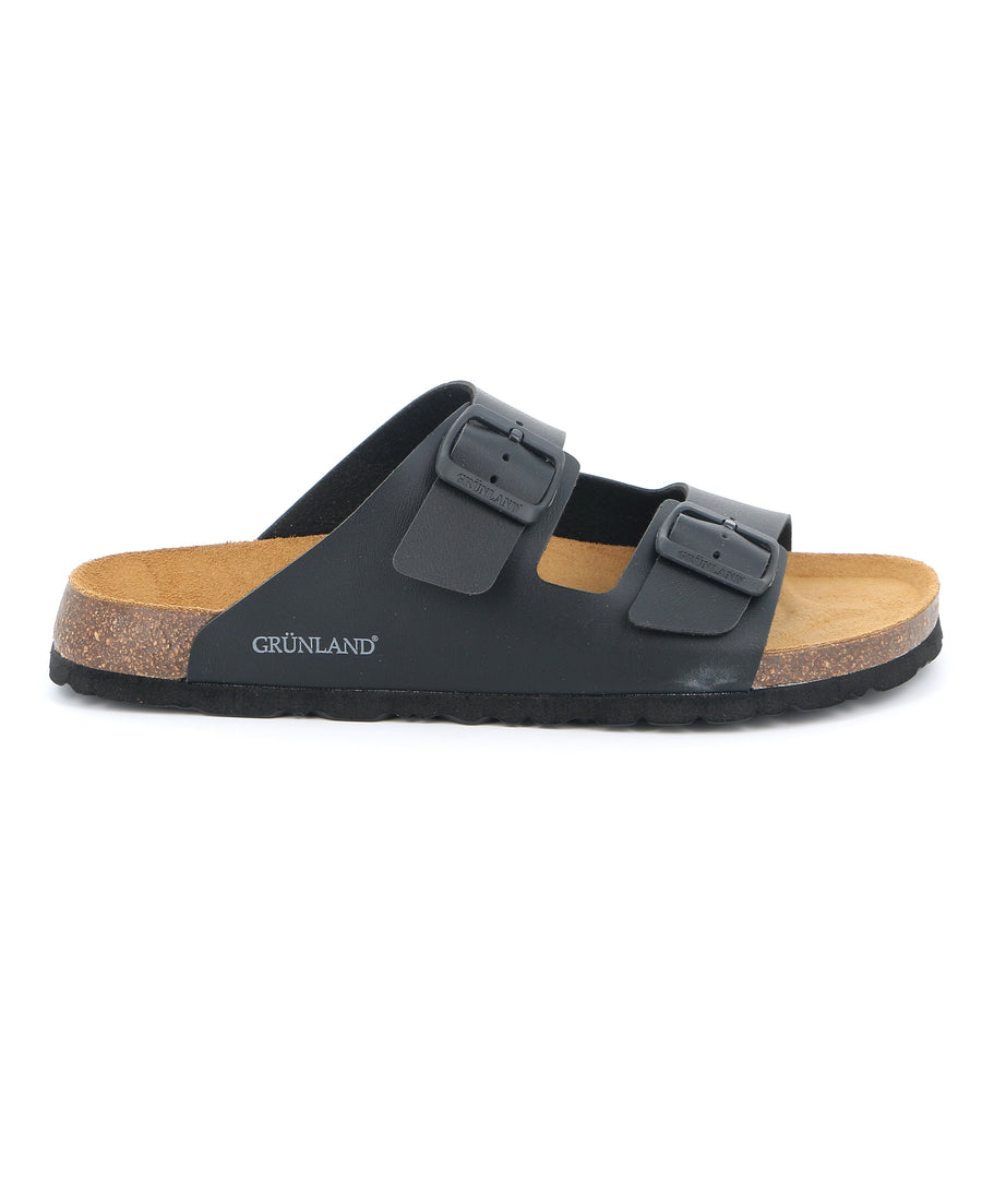 Grünland dupla pántos férfi papucs - Black-Black