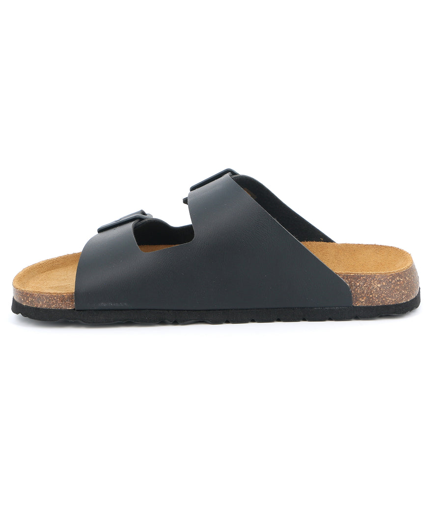 Grünland dupla pántos férfi papucs - Black-Black