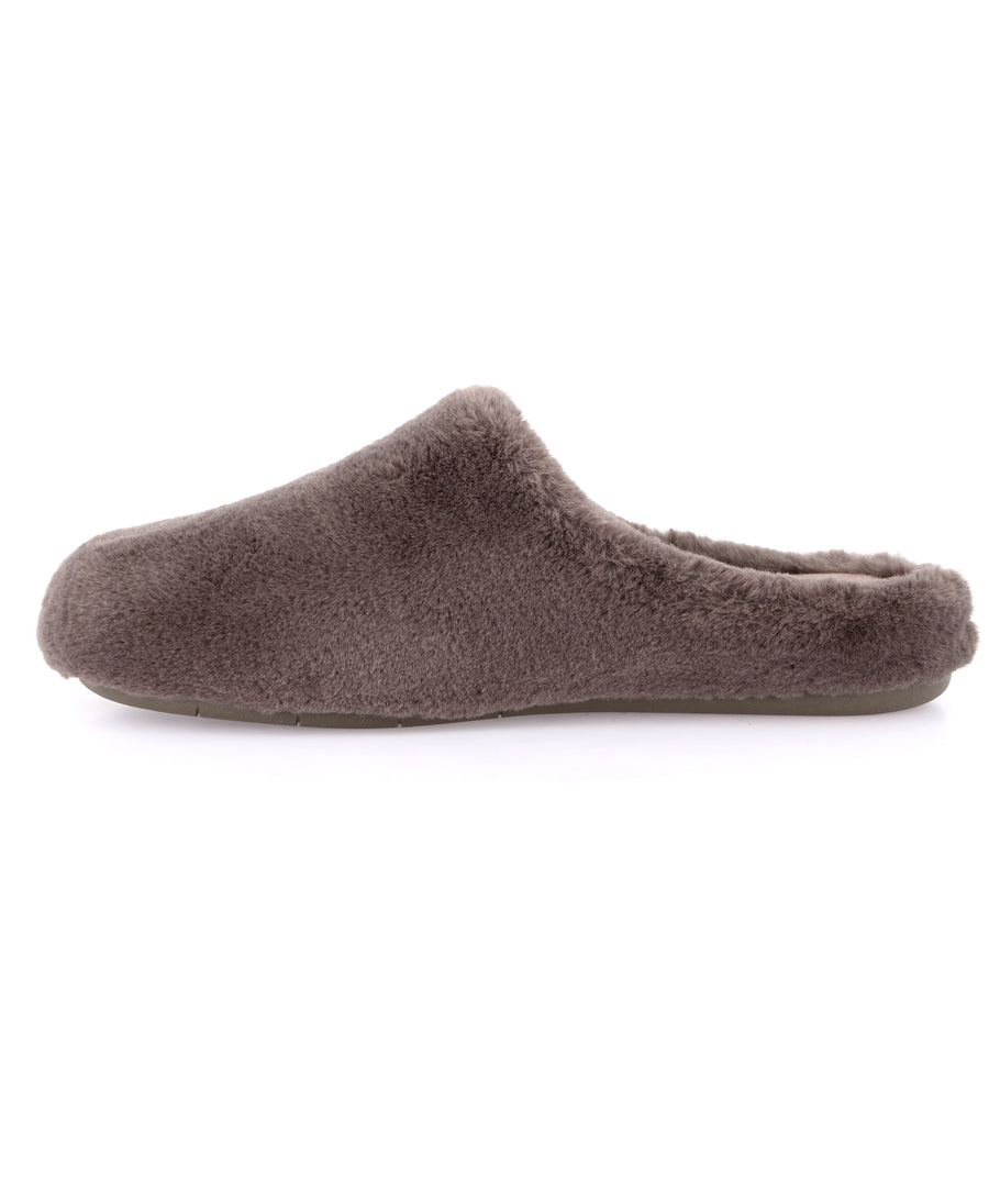 Grünland women's faux fur slippers - Taupe