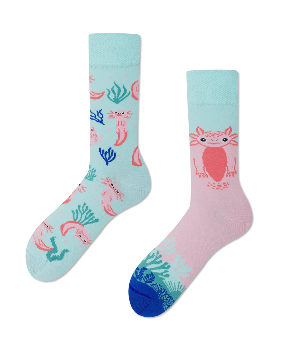 Many Mornings Socks - A lot of Axolotls