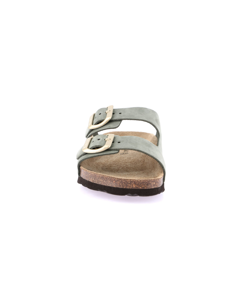 Grünland double strap women's slippers - Salvia