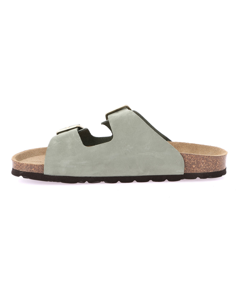 Grünland double strap women's slippers - Salvia