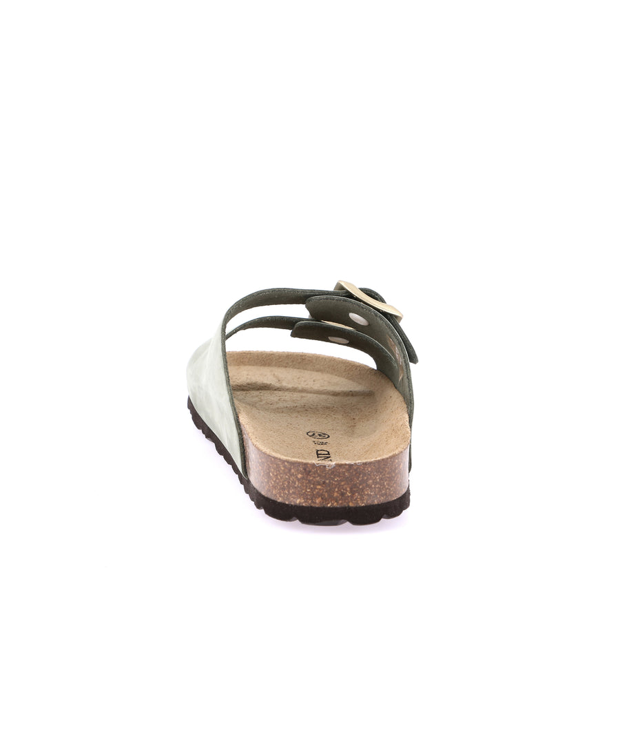 Grünland double strap women's slippers - Salvia
