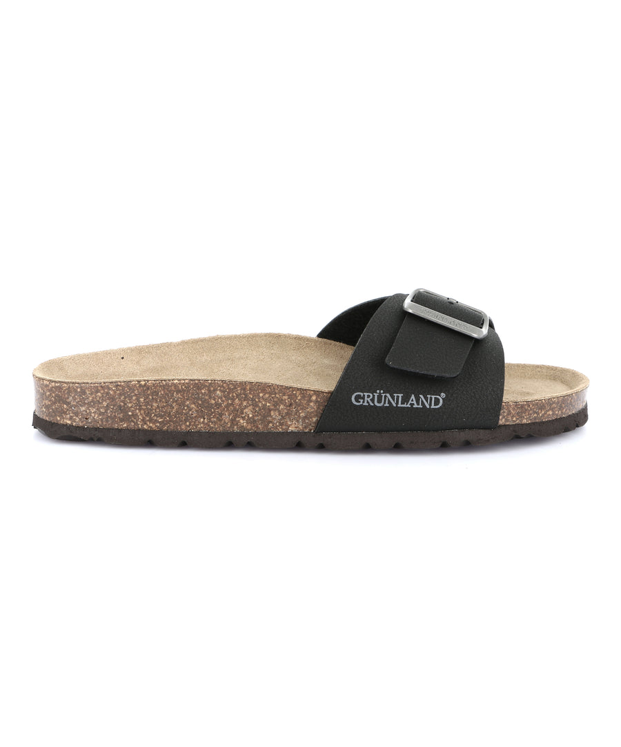 Grünland one strap women's slippers - Black