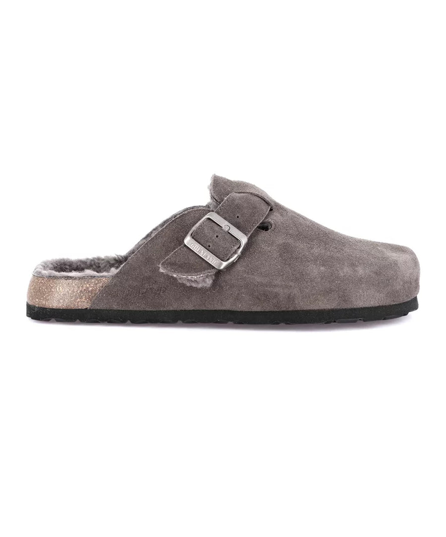 Grünland men's plush clogs - Antracite