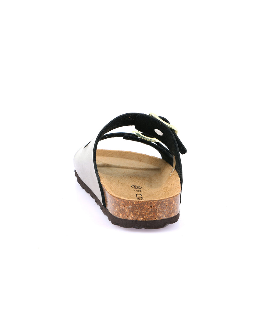 Grünland double strap women's slippers - Champagne