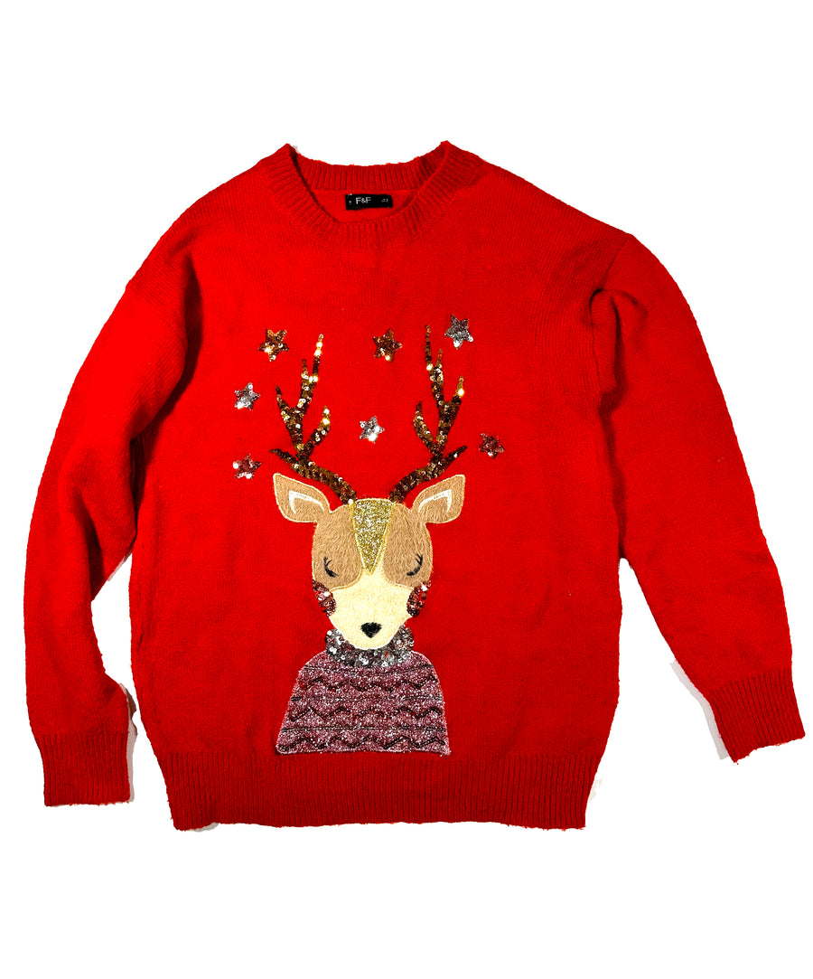 Vintage karácsonyi pulóver - Csinos Szarvas II