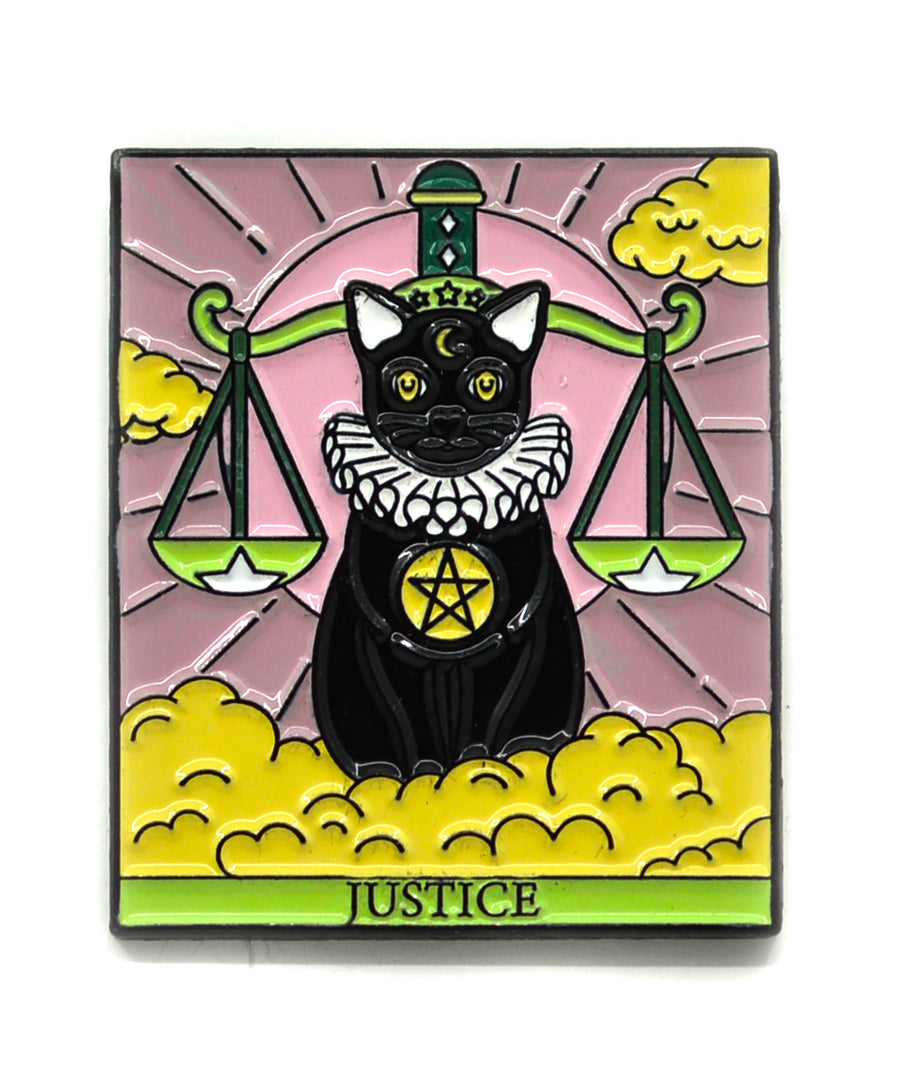 Kitűző - Macska Tarot | Justice