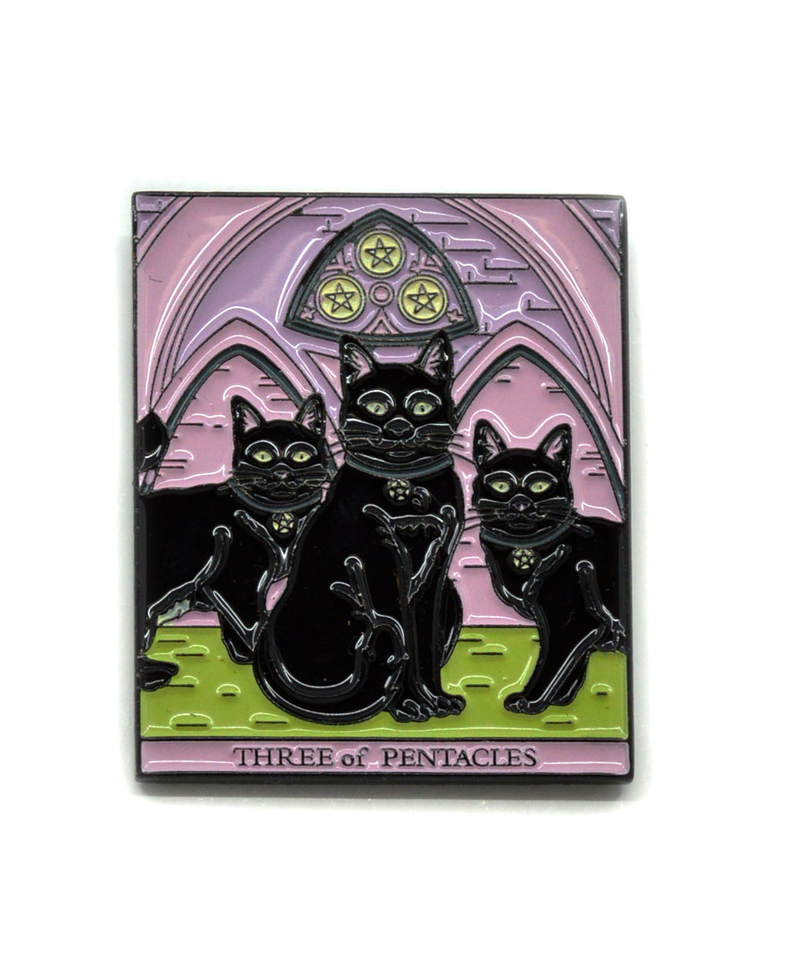 Pin - Cat Tarot | Three of Pentacles