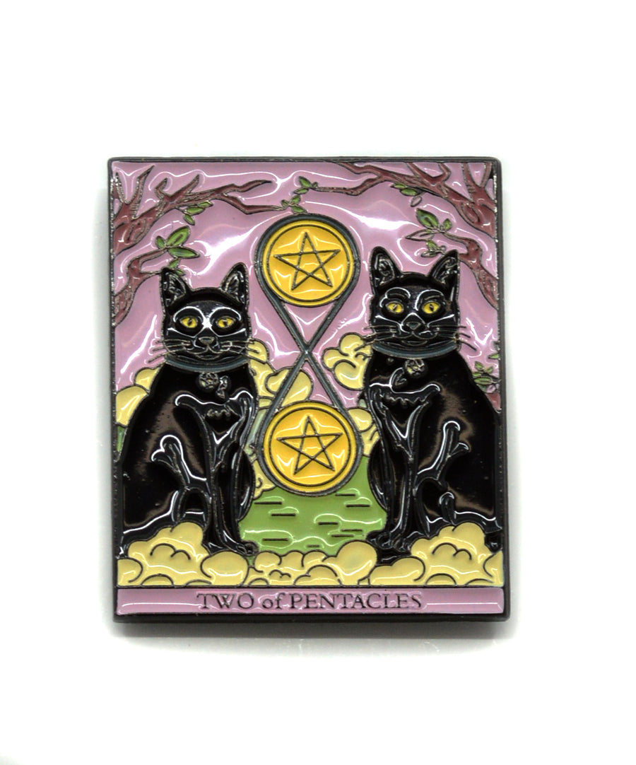 Pin - Cat Tarot | Two of Pentacles