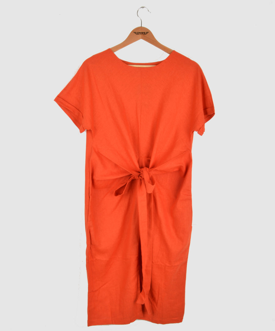 Canvas Summer Dress - Orange