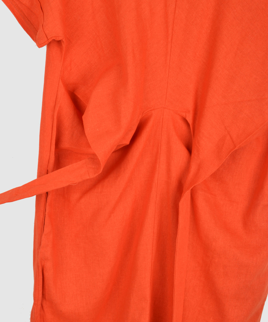 Canvas Summer Dress - Orange