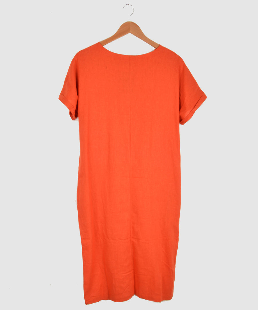 Vászon nyári ruha - Narancs