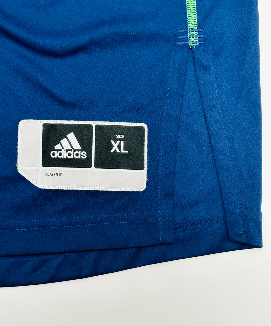 Vintage, Adidas Highlanders, ujjatlan sportmez. Kék színben, XL-es méretben.