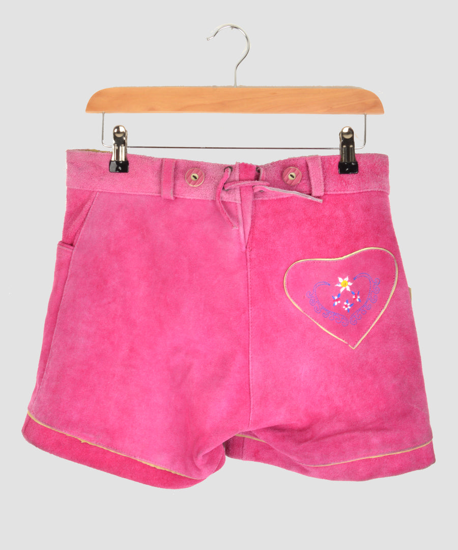 Vintage leather shorts - Pink