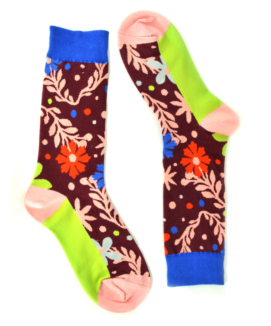 Socks - Dotty Flowers