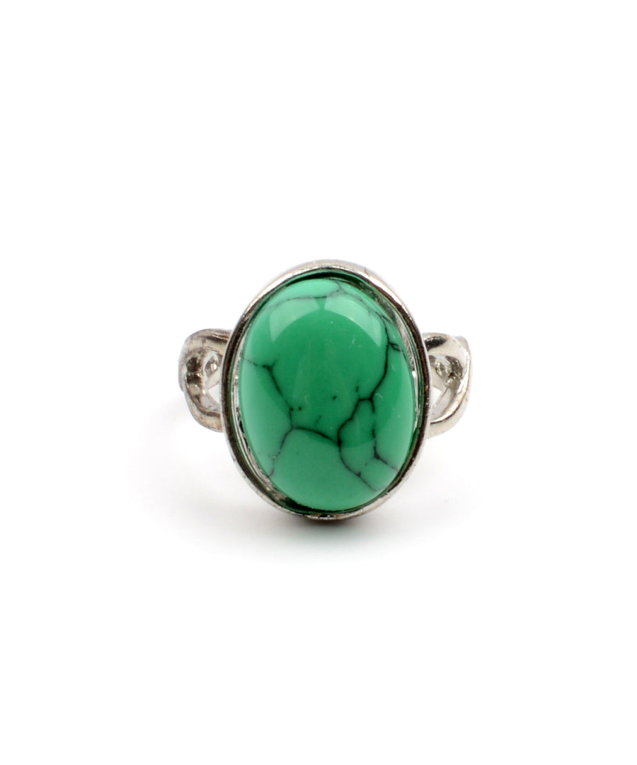 Boho gyűrű - Zöld II