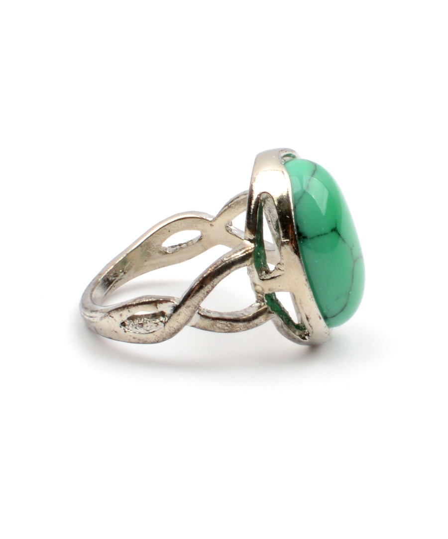 Boho gyűrű - Zöld II