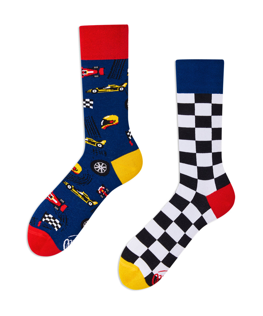 Many Mornings Socks - Formula Racing