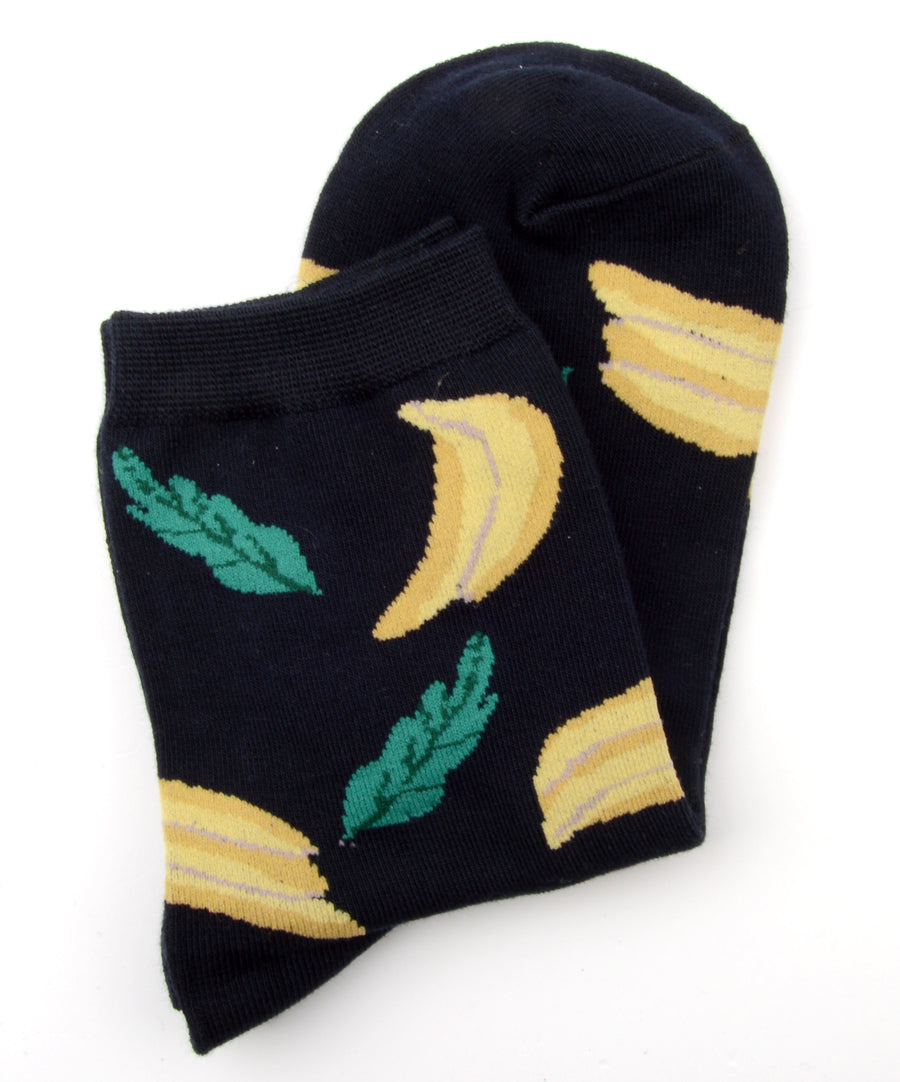 Banán mintás zokni