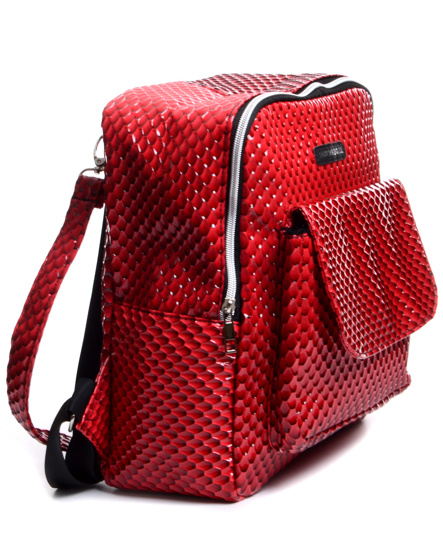 Square backpack - Red