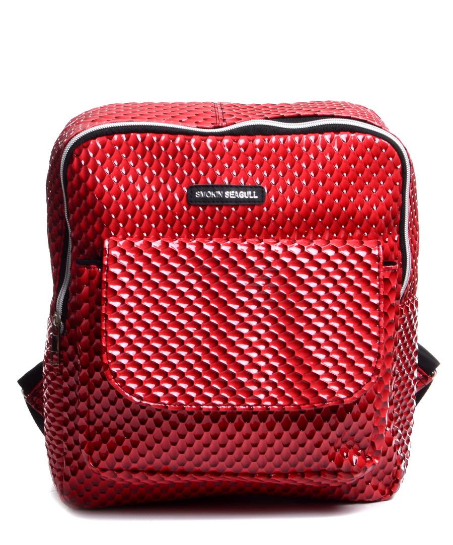 Square backpack - Red