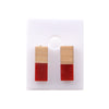 Assimetric earring - Maroon