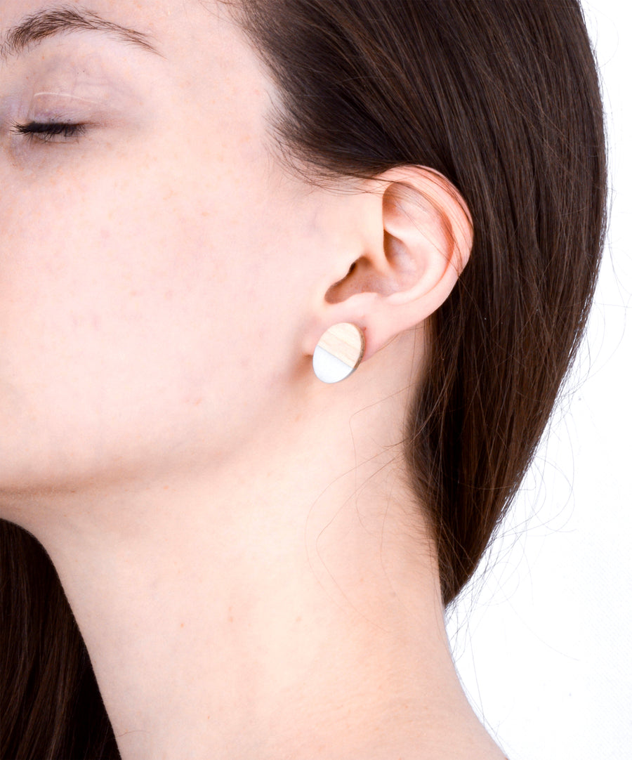 Assimetric earring - Oval II