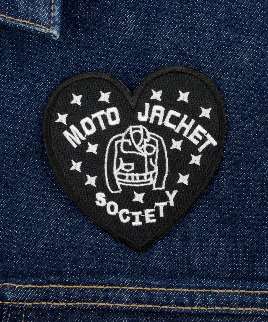 Moto Jacket Society feliratos hímzett felvarró