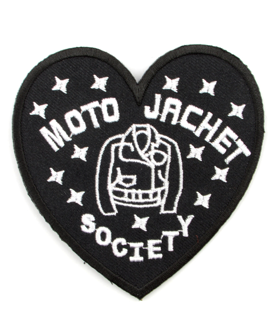 Moto Jacket Society feliratos hímzett felvarró