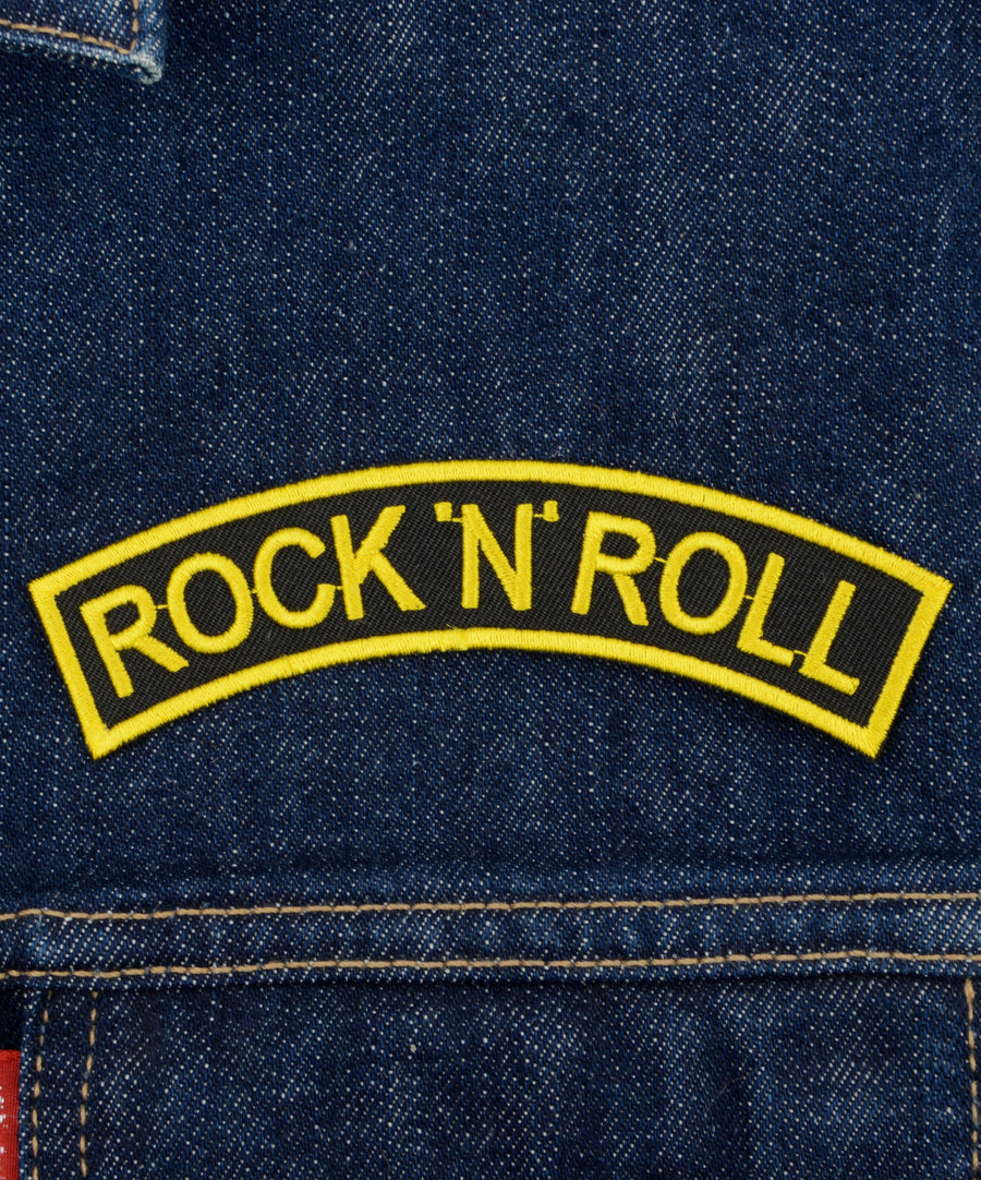Rock n Roll feliratos hímzett felvarró