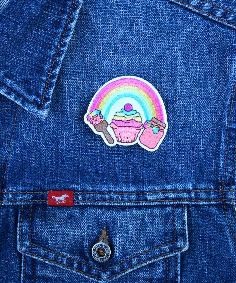 Patch - Rainbow muffin