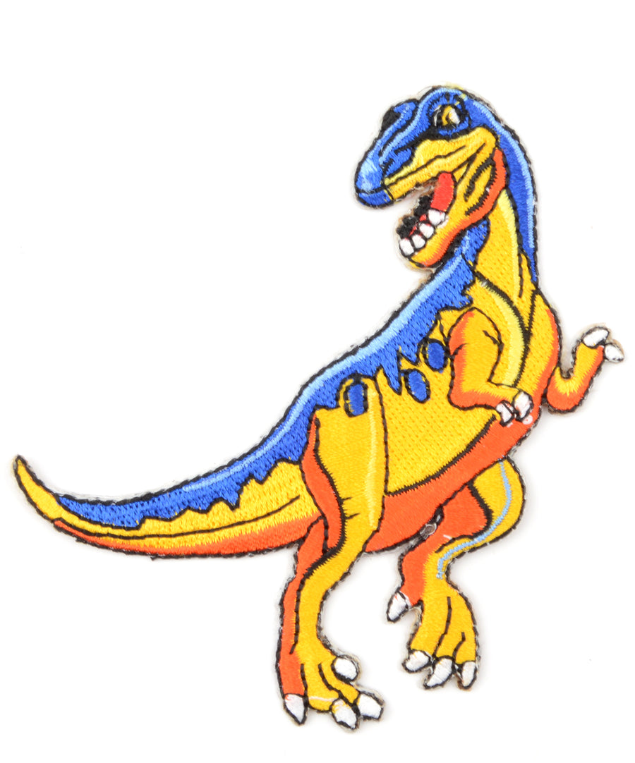 Velociraptor alakú hímzett felvarró