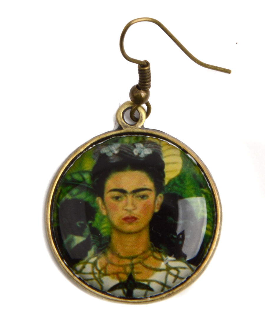 Frida Kahlo mintás fülbevaló